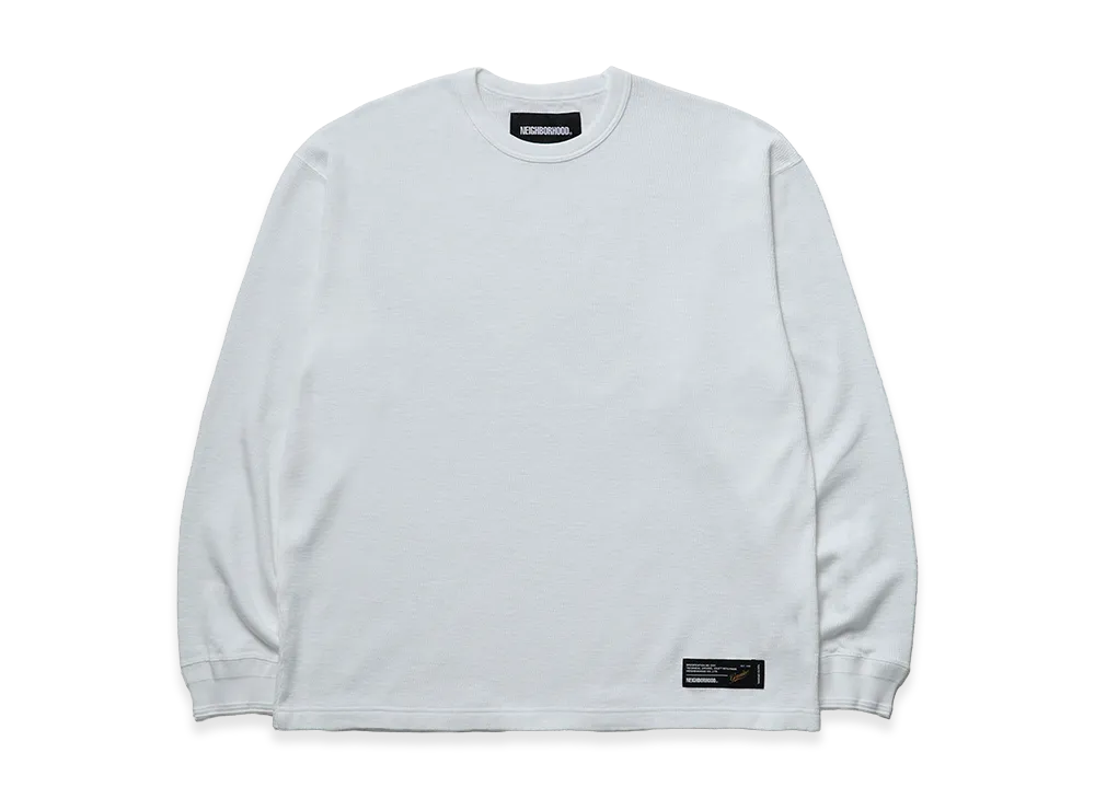 NEIGHBORHOOD Honeycomb Fabric Crewneck LS "White"
