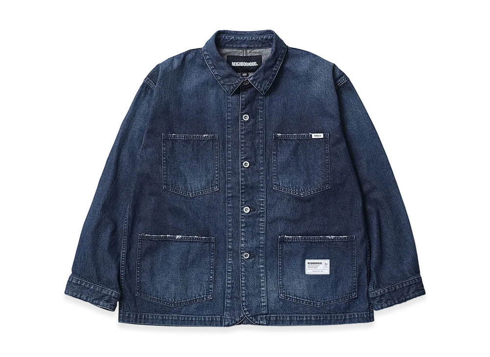 NEIGHBORHOOD Washed Denim Coverall Jacket "Indigo"