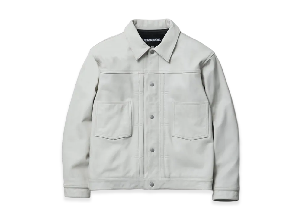 NEIGHBORHOOD Leather Type-2 Jacket "White"