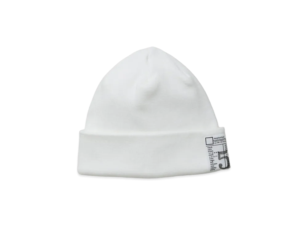 NEIGHBORHOOD BW. Beanie "White"
