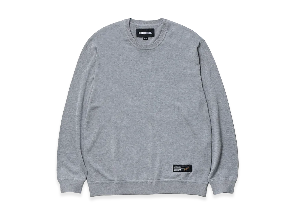 NEIGHBORHOOD Plain Crewneck Sweater "Gray"