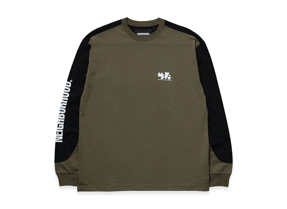 NEIGHBORHOOD Map . Crewneck LS-1 "Olive Drab"