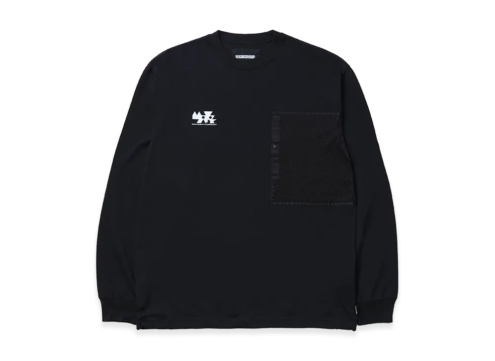 NEIGHBORHOOD Map . Crewneck LS-2 "Black"