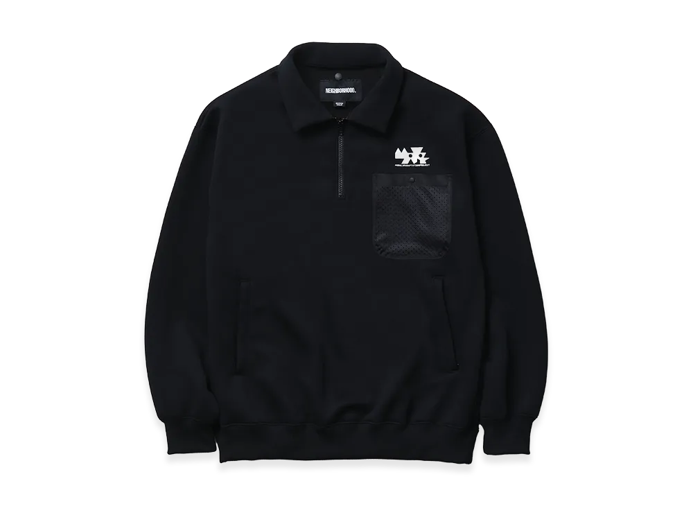 NEIGHBORHOOD Map . Detachable Hoodie LS "Black"