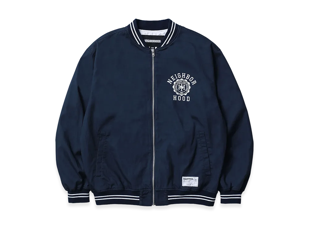 NEIGHBORHOOD Cotton Zip Award Jacket "Navy"