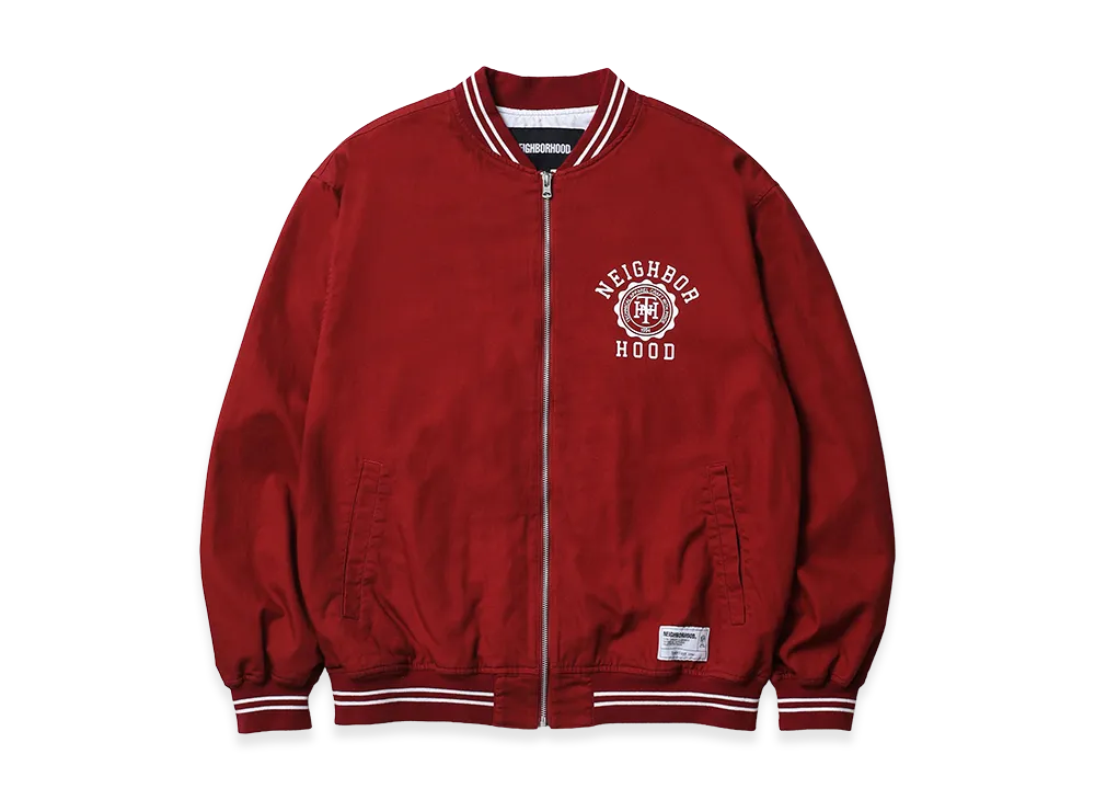 NEIGHBORHOOD Cotton Zip Award Jacket "Burgundy"