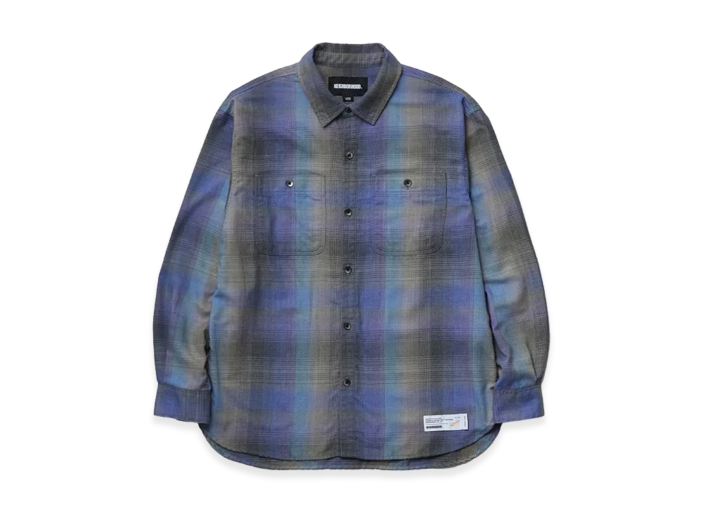 NEIGHBORHOOD Hombre Check Shirt LS "Purple"
