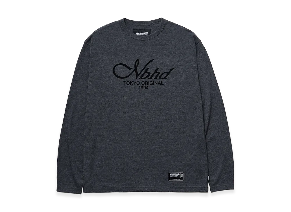 NEIGHBORHOOD Heather Fabric Tee LS "Black"