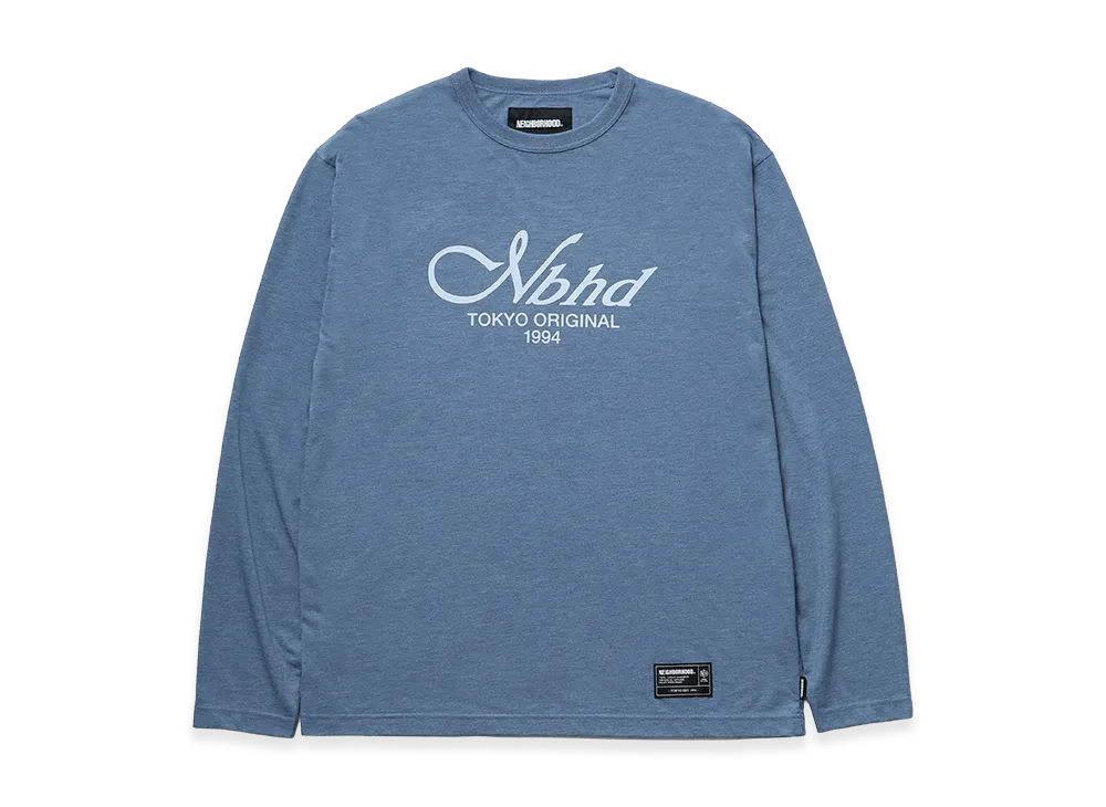 NEIGHBORHOOD Heather Fabric Tee LS "Navy"