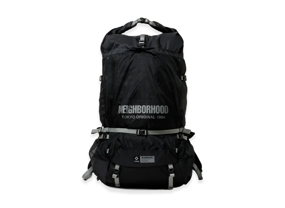 NEIGHBORHOOD x Helinox. Lite Roll Top Back Pack "Black"