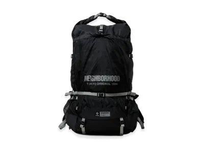 NEIGHBORHOOD x Helinox. Lite Roll Top Back Pack "Black"