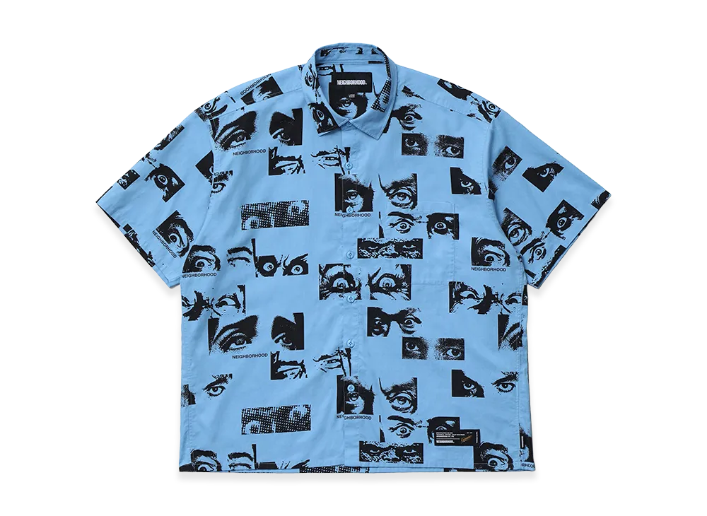 NEIGHBORHOOD Eyes Pattern Shirt SS "Blue"