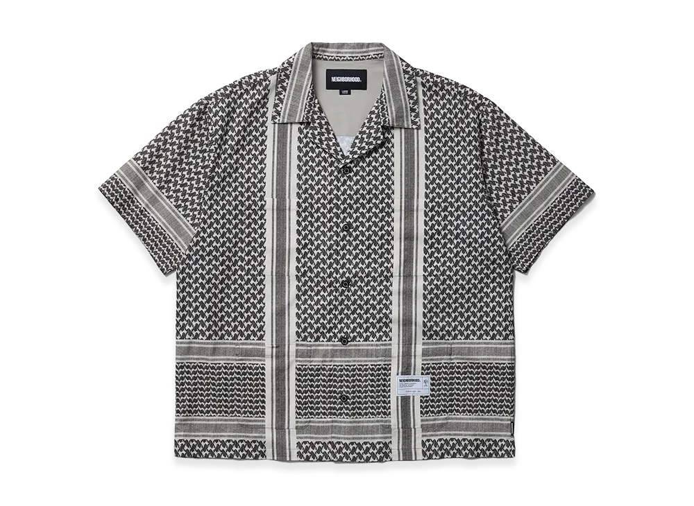 NEIGHBORHOOD Shemagh Pattern Shirt SS "Black"