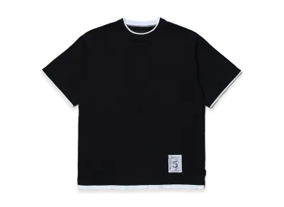 NEIGHBORHOOD BW . Layered Trim Crewneck SS "Black"