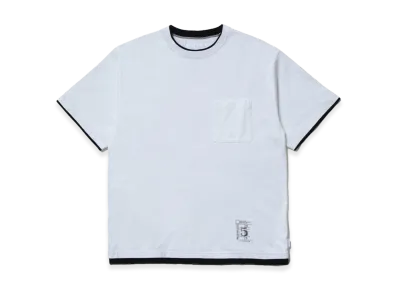 NEIGHBORHOOD BW . Layered Trim Crewneck SS "White"