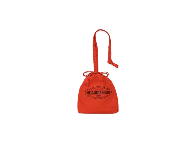 NEIGHBORHOOD Logo Drawstring Bag "Orange"
