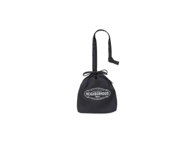 NEIGHBORHOOD Logo Drawstring Bag "Charcoal"