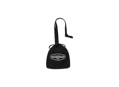 NEIGHBORHOOD Logo Drawstring Bag "Black"