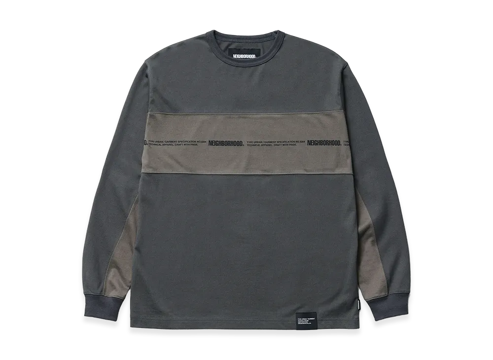 NEIGHBORHOOD Two-Tone Crewneck LS "Beige"