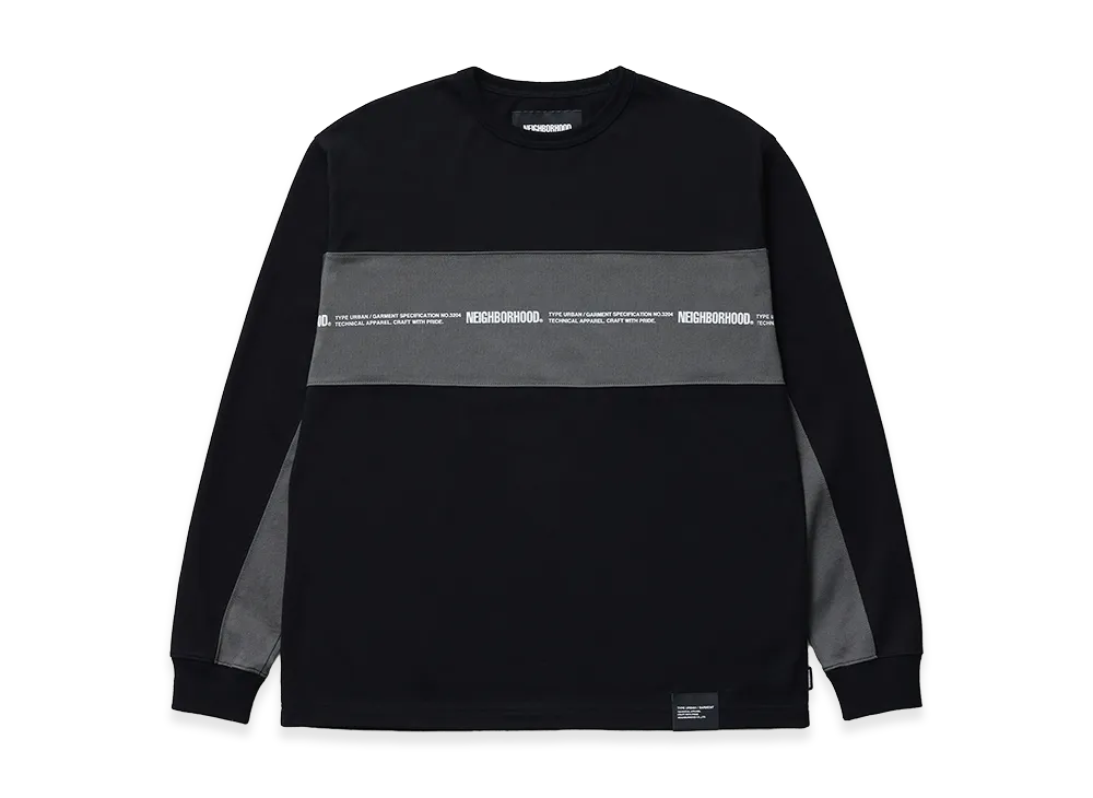 NEIGHBORHOOD Two-Tone Crewneck LS "Black"