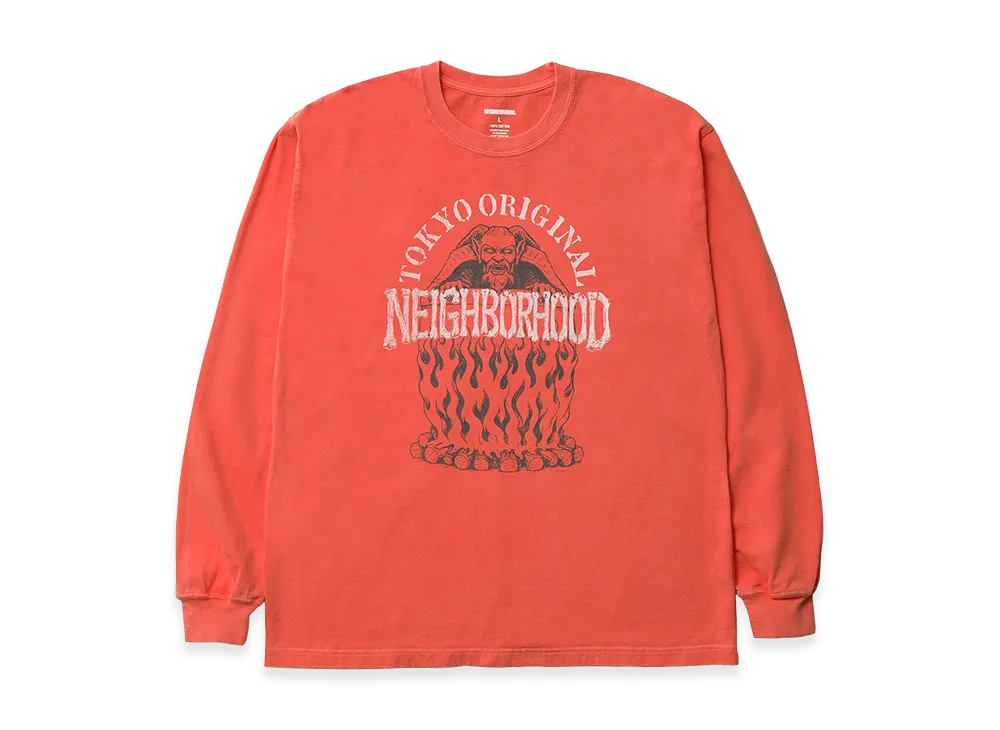 NEIGHBORHOOD NH Tee LS-3 "Orange"
