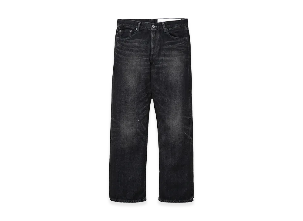 NEIGHBORHOOD Washed Denim Full Cut Pants "Black"
