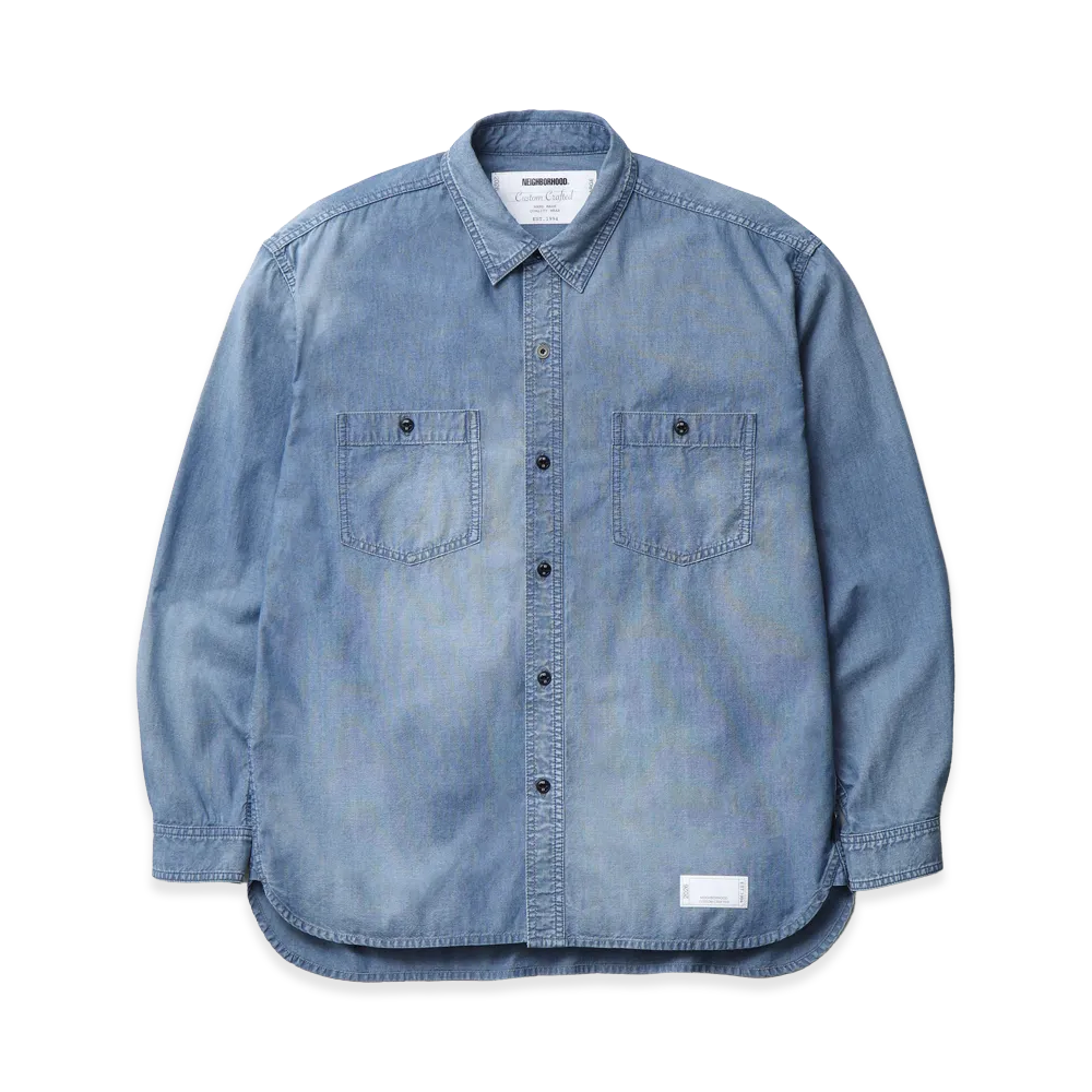 NEIGHBORHOOD Washed Chambray Shirt LS "Indigo"