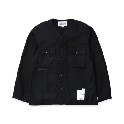 NEIGHBORHOOD No Collar Utility Shirt LS "Black"