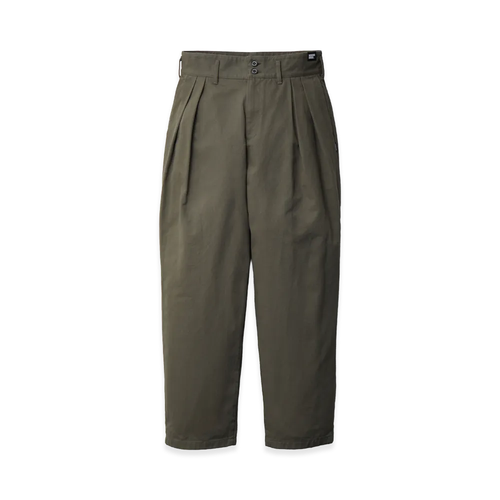 NEIGHBORHOOD High-Rise Pleated Pants "Olive Drab"
