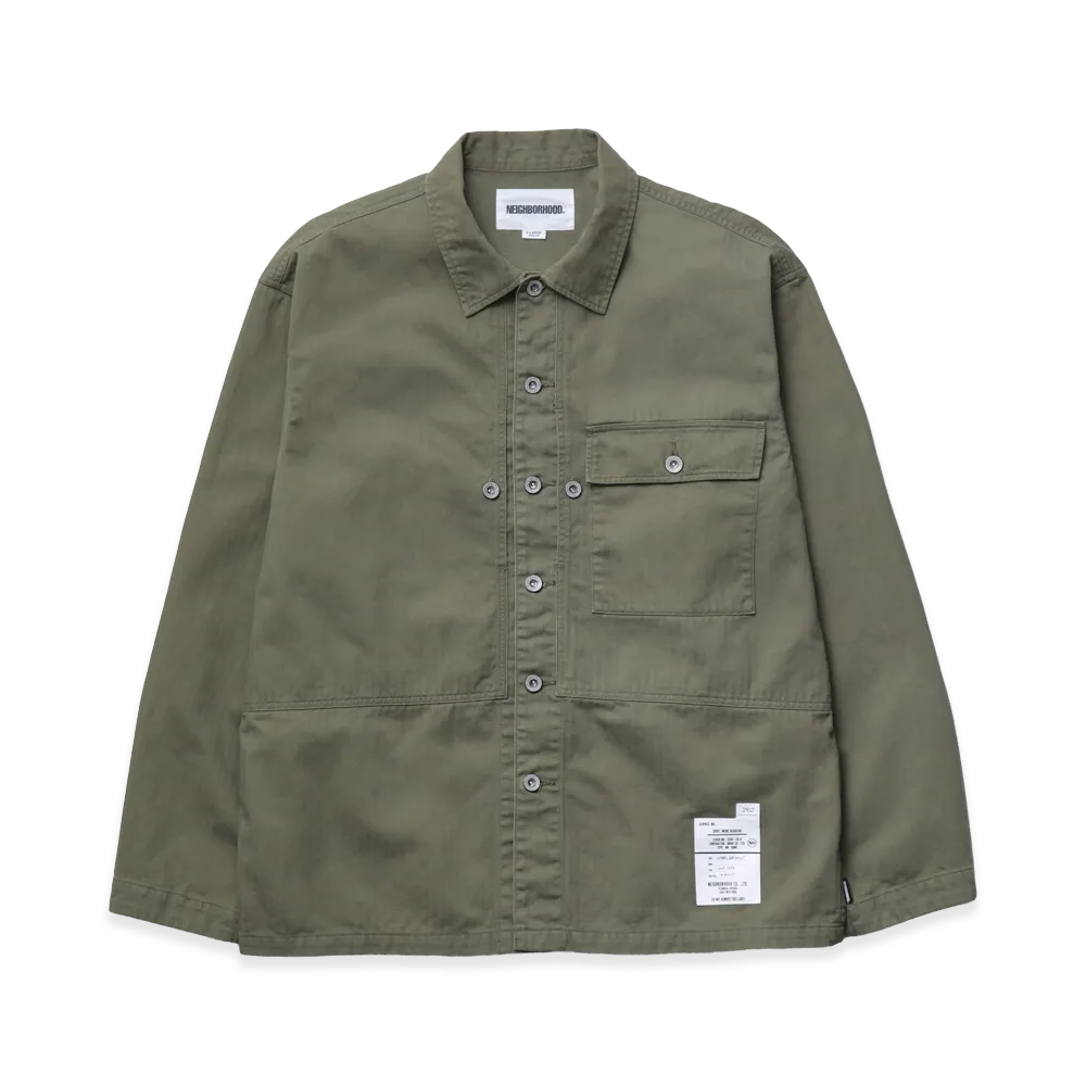 NEIGHBORHOOD HBT Utility Shirt LS "Olive Drab"