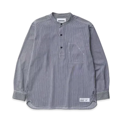 NEIGHBORHOOD Band Collar Po Shirt LS "Black"