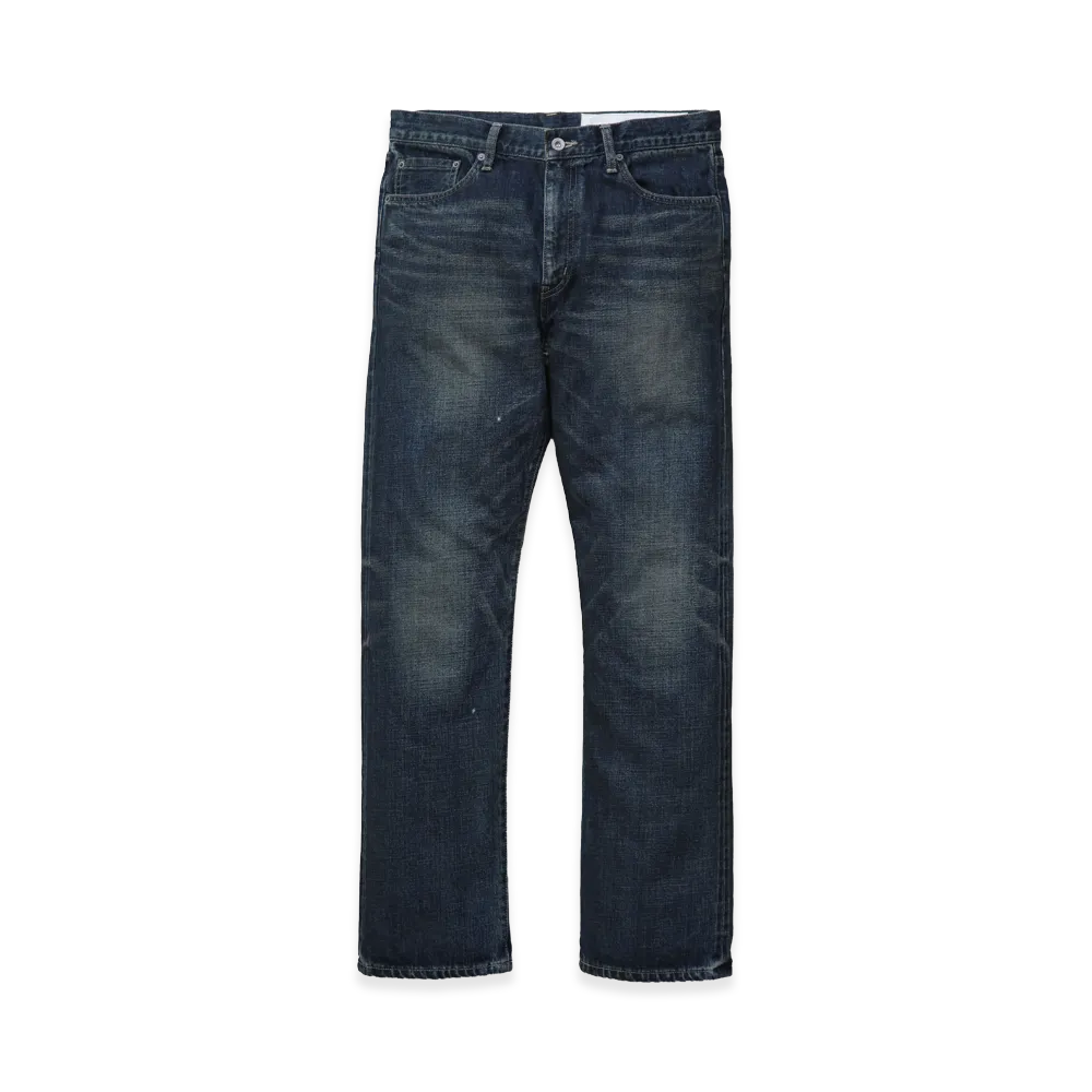 NEIGHBORHOOD Washed Denim Slim Straight Pants "Indigo"