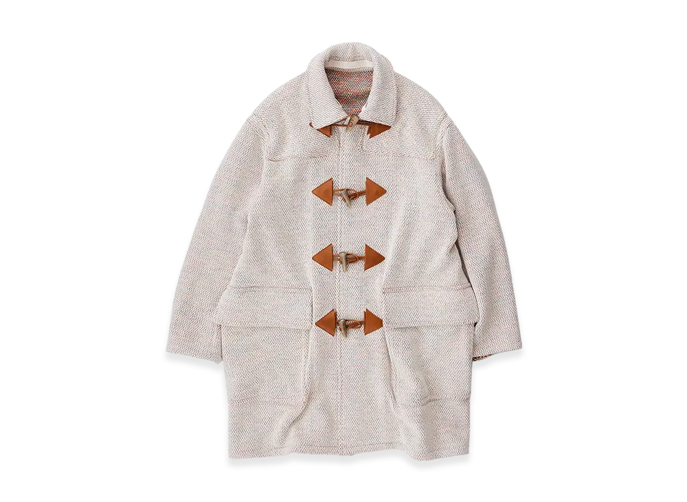 NICENESS Pierre Lilian Herringbone Duffle Coat "Off White/Multi"