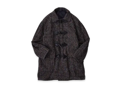 NICENESS Devolle Multi - Colored Kasuri Duffle Coat "Multi/Navy"