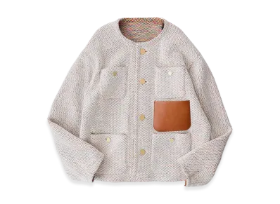 NICENESS Vassiliu Short Jacket - Lillyan Herringbone "Off White/Multi"