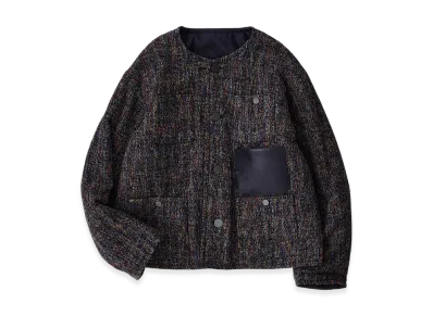 NICENESS Jeanne Multi - Colored Kasuri Short Jacket "Multi/Navy"