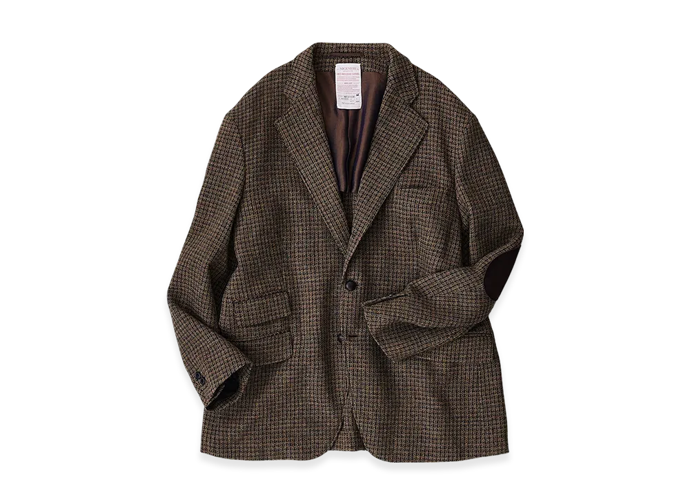 NICENESS Blunstone Shetland Check Shooting Jacket "Khaki"