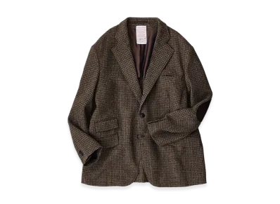 NICENESS Blunstone Shetland Check Shooting Jacket "Khaki"
