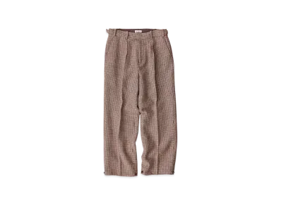 NICENESS Argent Shetland Check Hunting Trousers "Beige"