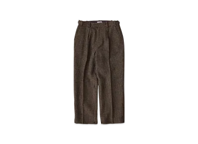 NICENESS Argent Shetland Check Hunting Trousers "Khaki"