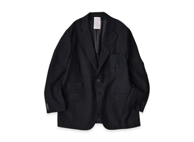 NICENESS Nelson Shetland Linen Shooting Jacket "Dark Olive"