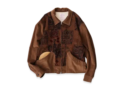 NICENESS Stephens B.P Block Print Indian Jacket "Brown"