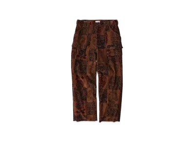 NICENESS Presiden B.P Block Print Bush Pants "Brown"