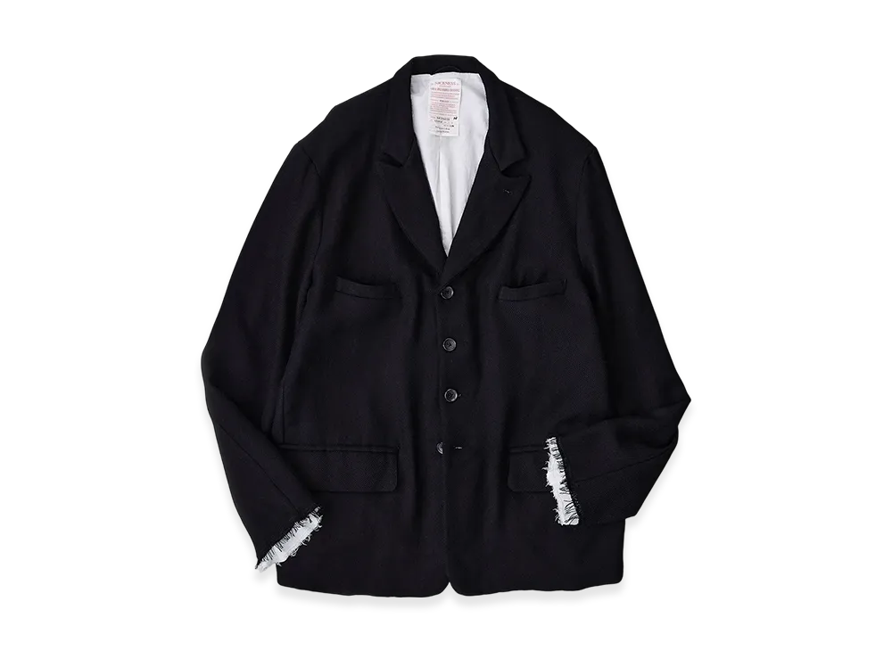 NICENESS Ornette Hand - Stitched Wool Serge Jacket "Black"