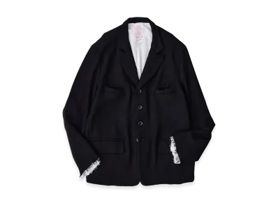 NICENESS Ornette Hand - Stitched Wool Serge Jacket "Black"