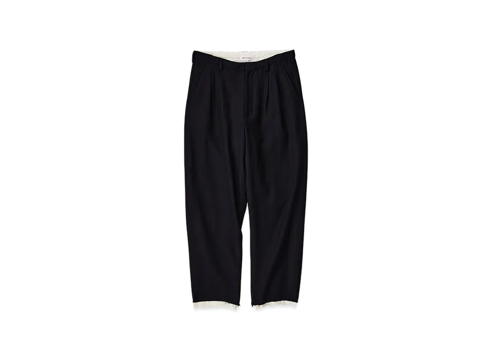 NICENESS Moyes Wool Serge Easy Pants "Black"
