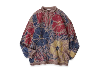 NICENESS Derain Half - Zip Sweater "Flower"