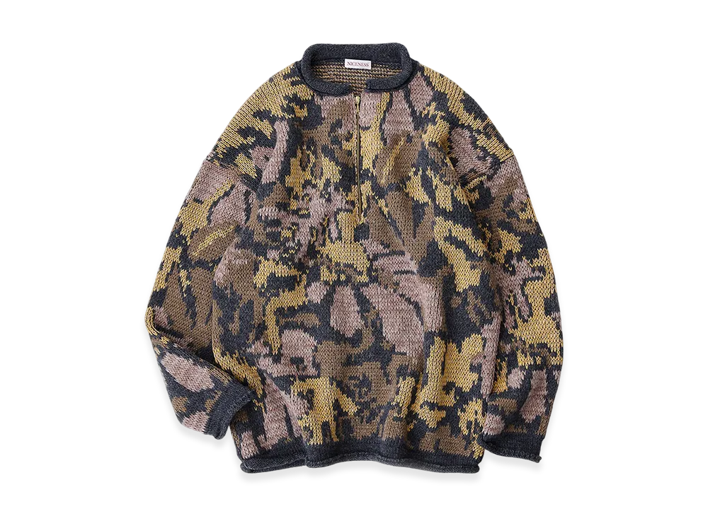 NICENESS Derain Half - Zip Sweater "Leaf"