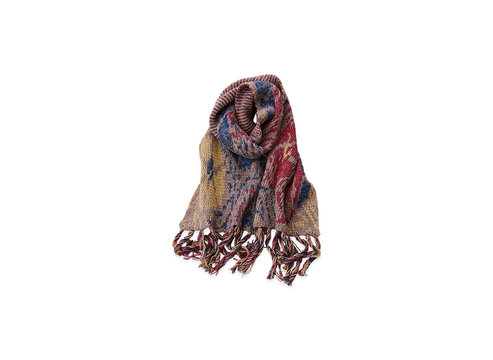 NICENESS Stewart Melange Suvin Knit Scarf "Flower"