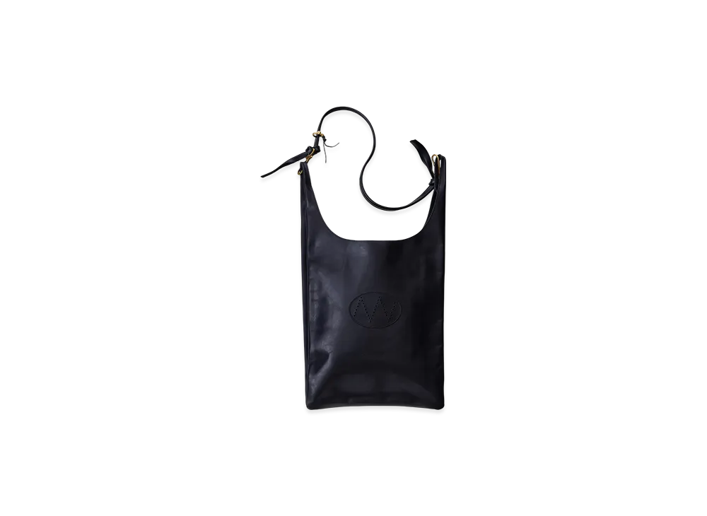 NICENESS Lowe.H.H - Midi Oiled Horse NN Shoulder Bag - Medium "Black"